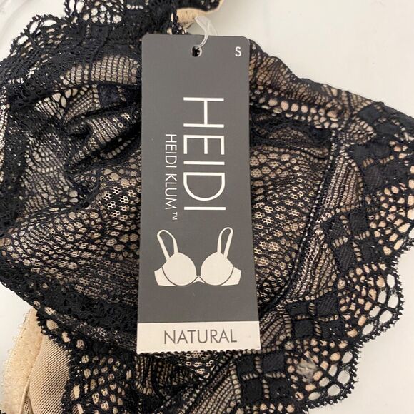 Heidi by Heidi Klum Geometric-Lace Bra Women's Small Black H21-1167B NWT - Picture 7 of 10